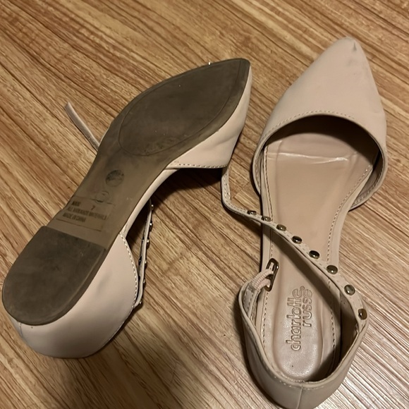 Studded Flats Ankle Strap Pointed Toe - Picture 2 of 3